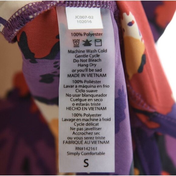 Lularoe Joy Floral Art-to-Wear Colorful Vest Duster Cardigan Unicorn Women Sz S - Picture 10 of 11